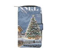 QMKFWT Ideal - Portafoglio in pelle con libretto degli assegni, classico, con finestra per documento d'identità