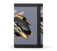 QMKFWT Jet Fighters, portafoglio casual con porta carte di credito, organizer per documenti di alta qualità, per uomini e donne