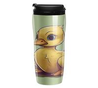 QMKFWT Little Duck with Blue Eyes Tazza da caffè riutilizzabile isolata a tenuta stagna da viaggio con coperchio a doppia parete a prova di fuoriuscite tazza da caffè per caffè ghiacciato/caldo