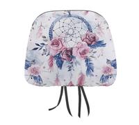 QMKFWT Peach Dream Catcher - Coprisedile per auto, regolabile e riutilizzabile, anti-sporco, flessibile, per poggiatesta, protezione antipolvere per la maggior parte dei veicoli