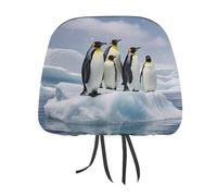 QMKFWT Penguins On The Iceberg, copri poggiatesta per auto, regolabile e riutilizzabile, anti-sporco, flessibile, antipolvere, per la maggior parte dei veicoli