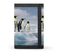 QMKFWT Penguins On The Iceberg, portafoglio casual con porta carte di credito, organizer per documenti di alta qualità, per uomini e donne