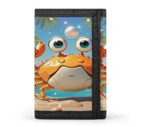 QMKFWT Portafoglio estivo con granchio, stile casual, porta carte di credito, organizer per documenti di alta qualità, per uomini e donne