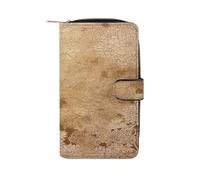 QMKFWT Portafoglio lungo in pelle con design floreale dorato portafoglio degli assegni portafogli classico bifold da donna pochette con finestra ID