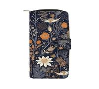 QMKFWT Portafoglio lungo in pelle decorato con stelle e libretto degli assegni, pochette classica da donna bifold con finestra per documento d'identità