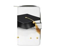 QMKFWT Portafoglio lungo in pelle per congratulazioni di laurea portafoglio classico bifold da donna pochette con finestra ID