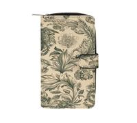 QMKFWT Portafoglio lungo in pelle verde chiaro e beige portafogli portafogli classico bifold da donna pochette con finestra ID