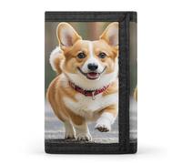 QMKFWT Running Corgi - Portafoglio casual con porta carte di credito, organizer per documenti di alta qualità, per uomini e donne
