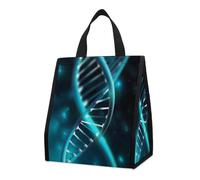 QMKFWT Science Gene Strand - Borsa termica per il pranzo, pieghevole e riutilizzabile, per uomini e donne