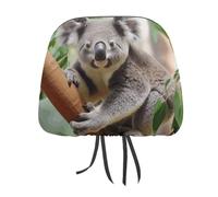 QMKFWT Simpatico Koala, copri poggiatesta per auto, regolabile e riutilizzabile, anti-sporco, flessibile, antipolvere, per la maggior parte dei veicoli