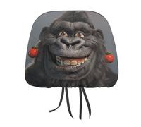 QMKFWT Smiling Gorilla Photo - Coprisedile per auto, regolabile e riutilizzabile, anti-sporco, flessibile, antipolvere, per poggiatesta auto, per la maggior parte dei veicoli