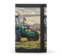 QMKFWT Tractor Agricoltura Tranquil Casual Portafoglio Porta Carte di Credito Premium Documenti Organizer Caso per Uomini E Donne