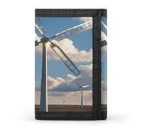 QMKFWT Windmills - Portafoglio casual con porta carte di credito, organizer per documenti di alta qualità, per uomini e donne