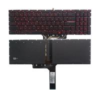 QMLQRGKF Keyboard spagnola del Regno Unito per GP63 8RE 8RF MS-16p3 MS-16P5 MS-16K4 MS-16K3 MS-16K2 MS-16J1 MS-16J2 MS-179B MS-17A1 MS-17C1 Sostituzione del laptop compatibile(SP RED BACKLIT)