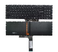 QMLQRGKF Keyboard spagnola del Regno Unito per GP63 8RE 8RF MS-16p3 MS-16P5 MS-16K4 MS-16K3 MS-16K2 MS-16J1 MS-16J2 MS-179B MS-17A1 MS-17C1 Sostituzione del laptop compatibile(SP WHITE BACKLIT)