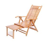 QMMD Chaise Lounge Sedia a Sdraio Pieghevole in bambù Sedia a Sdraio da Giardino Sedia reclinabile Portatile con poggiatesta Poltrona pigra PENGJIE