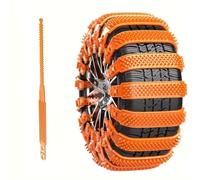 QMMMNH Catene da Neve per Autoi,per Dacia Duster III 2020-2025,Riusabili Antiscivolo Emergenza Catene Auto, Strade Innevate Fangose,Quattro Stagioni,A-Yellow 10pcs(Two Tires)