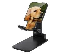 QMNALP Supporto per telefono pieghevole Supporto per telefono regolabile portatile per scrivania carino e unico si adatta alla maggior parte degli smartphone Dog Golden Retriever stampato cavalletto
