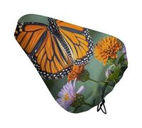 QMNBTES Butterfly - Coprisedile per bicicletta, imbottito, extra largo, per donne e uomini, comodo, impermeabile, con coulisse, adatto per strada, montagna, esercizio, spin