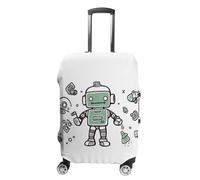 QMNBTES Carry on - Copertura per valigie robot, approvata TSA, protezione elastica per valigie, antigraffio, lavabile, adatta per custodie da 48-76 cm, taglia L