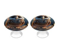 QMNBTES Confezione da 2 pomelli vintage per armadietti da cucina, in acciaio inox, decorativi, per cassettiere, cassetti, bagno, armadio, porta a due ante