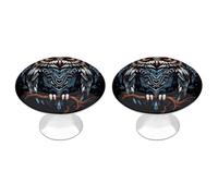 QMNBTES Confezione da 2 pomelli vintage per armadietti da cucina, in acciaio inox, decorativi per mobili, per cassettiere, bagno, armadio, porta a due ante