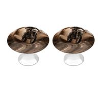 QMNBTES Confezione da 2 pomelli vintage per armadietti da cucina, in acciaio inox, decorativi per mobili, per cassettiere, bagno, armadio, porta a due ante