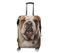 QMNBTES Copertura per bagagli a mano con bulldog inglese, per valigie approvata TSA, protezione elastica per valigie, antigraffio, lavabile, adatta per custodie da 48-76 cm, S