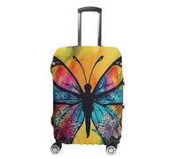 QMNBTES Copertura per bagagli a mano con farfalla tie dye, per valigie da viaggio, approvata TSA, protezione elastica per valigie, antigraffio, lavabile, adatta per custodie da 48-76 cm, XL