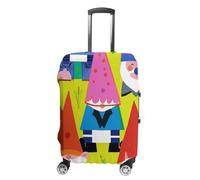 QMNBTES Copertura per bagagli a mano con gnomi colorati, copertura per valigie per bagagli approvata TSA, protezione elastica per valigie, antigraffio, lavabile, adatta per custodie da 48-76 cm