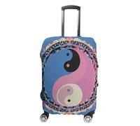 QMNBTES Copertura per bagagli a mano con motivo Yin Yang, copertura per valigie per bagagli approvata TSA, protezione elastica per valigie, antigraffio, lavabile, adatta per custodie da 48-76 cm
