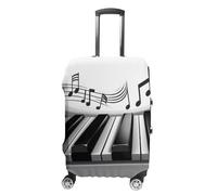 QMNBTES Copertura per bagagli a mano con simbolo musicale pianoforte copertura per bagagli approvata TSA, protezione elastica per valigie, antigraffio, lavabile, adatta per custodie da 19-30 pollici