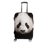 QMNBTES Copertura per bagagli a mano con simpatico panda per valigie per bagagli approvata TSA, protezione elastica per valigie, antigraffio, lavabile, adatta per custodie da 19-30 pollici -, bianco