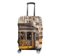 QMNBTES Copertura per bagagli a mano Lisbona Tram Valigie Coperture per bagagli Approvato TSA Custodia per Bagagli da Viaggio Protezione Elastica Protezione Antigraffio Lavabile Adatto per Case da 48