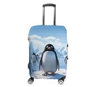 QMNBTES Copertura per bagagli a mano Penguin Antarctica Ice Valigie Coperture per bagagli Approvato TSA Custodia per Bagagli da Viaggio Protezione Elastica Protezione antigraffio Lavabile Adatto per