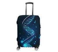 QMNBTES Copertura per bagagli a mano, struttura blu DNA, copertura per valigie per bagagli approvata TSA, protezione elastica per valigie, antigraffio, lavabile, adatta per custodie da 19-30 pollici