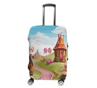 QMNBTES Copertura per bagagli Candy Land, copertura per valigie per bagagli approvata TSA, protezione elastica per valigie, antigraffio, lavabile, adatta per custodie da 48-76 cm, L
