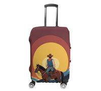 QMNBTES Copertura per bagagli Cowboy occidentale Valigia Valigia Valigia per Bagagli Approvata Tsa Protezione per Bagaglio Viaggio Elastico Protettore per Valigia Antigraffio Lavabile Adatto 19-30