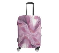QMNBTES Copertura per bagagli in marmo viola perlato coperture per bagagli approvate Tsa Copertura per bagagli da viaggio Protezione elastica per valigie protettiva antigraffio lavabile adatta a 19-30