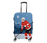 QMNBTES Copertura per bagagli per giocatore di hockey su ghiaccio, coperture per valigie da viaggio approvate Tsa, protezione per le maniche, protezione per valigie elasticizzate, antigraffio