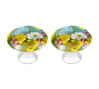 QMNBTES Pomelli a farfalla a molla, in stile vintage, per armadietti da cucina, in acciaio inox, decorativi, per cassettiere, cassetti, bagno, armadio, porta a due ante