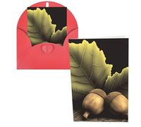 QMNSEHF Biglietto di auguri con due ghiande con buste Thank YouCard Biglietto di buon compleanno per donne uomini Natale Halloween matrimonio biglietti vuoti per tutte le occasioni biglietti di auguri
