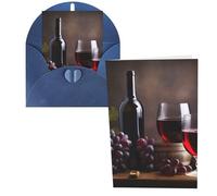 QMNSEHF Biglietto di auguri con vino d'uva con buste Thank YouCard Biglietto di buon compleanno per donne uomini Natale Halloween matrimonio biglietti vuoti per tutte le occasioni biglietti di auguri