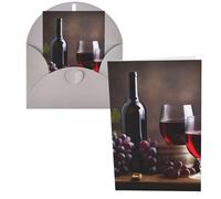 QMNSEHF Biglietto di auguri con vino d'uva con buste Thank YouCard Biglietto di buon compleanno per donne uomini Natale Halloween matrimonio biglietti vuoti per tutte le occasioni biglietti di auguri