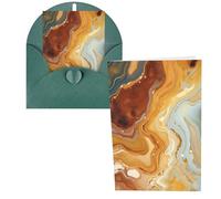 QMNSEHF Biglietto di auguri in marmo arte moderna con buste Thank YouCard Biglietto di buon compleanno per donne uomini Natale Halloween matrimonio biglietti vuoti per tutte le occasioni biglietti di