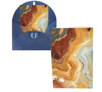 QMNSEHF Biglietto di auguri in marmo arte moderna con buste Thank YouCard Biglietto di buon compleanno per donne uomini Natale Halloween matrimonio biglietti vuoti per tutte le occasioni biglietti di