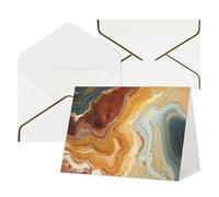 QMNSEHF Biglietto di auguri vuoto con buste, biglietto di ringraziamento in marmo arte moderna, biglietto di buon compleanno, per donne, uomini, Natale, Halloween, matrimonio, biglietti di auguri per