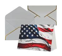 QMNSEHF Biglietto di auguri vuoto con buste Thank YouCard Bandiera degli Stati Uniti Biglietto di auguri di buon compleanno per donne uomini Natale Halloween matrimonio biglietti di auguri per tutte