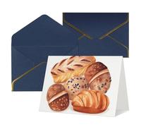 QMNSEHF Biglietto di auguri vuoto con buste Thank YouCard Dipinto Pane Biglietto di Buon Compleanno per Donne Uomini Natale Halloween Matrimonio Biglietti di auguri per tutte le occasioni 4x6