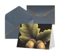 QMNSEHF Biglietto di auguri vuoto con buste Thank YouCard Due ghiande Biglietto di auguri di buon compleanno per donne uomini Natale Halloween matrimonio biglietti vuoti per tutte le occasioni